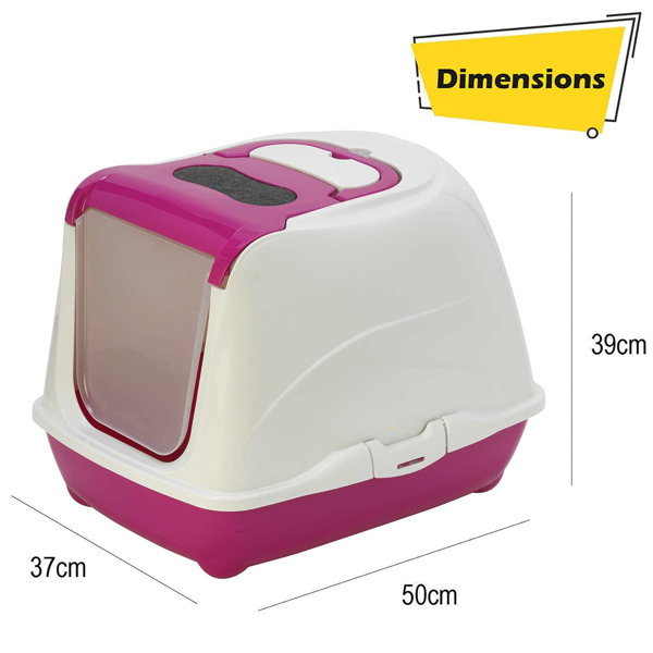 Pink cat litter sales box